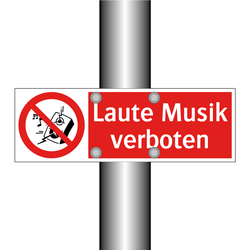 Laute Musik verboten
