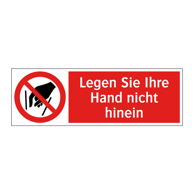 Legen Sie Ihre Hand nicht hinein