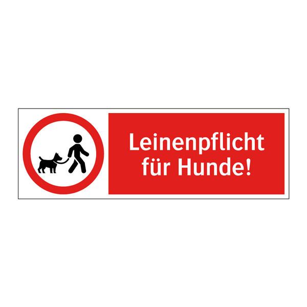 Leinenpflicht für Hunde!