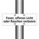 Feuer, offenes Licht oder Rauchen verboten