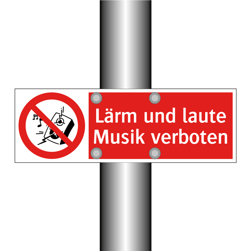 Lärm und laute Musik verboten