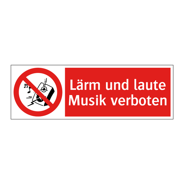 Lärm und laute Musik verboten