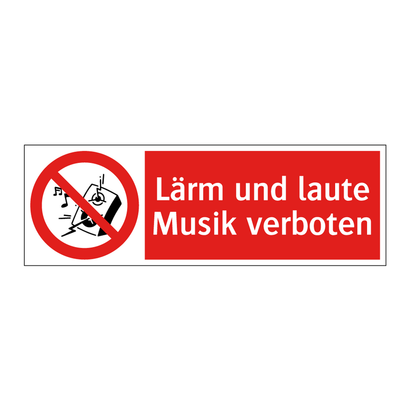 Lärm und laute Musik verboten