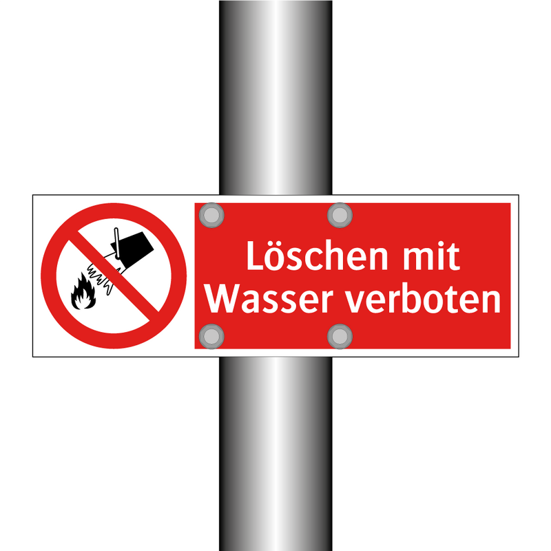 Löschen mit Wasser verboten