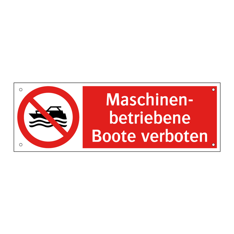 Maschinen- betriebene Boote verboten