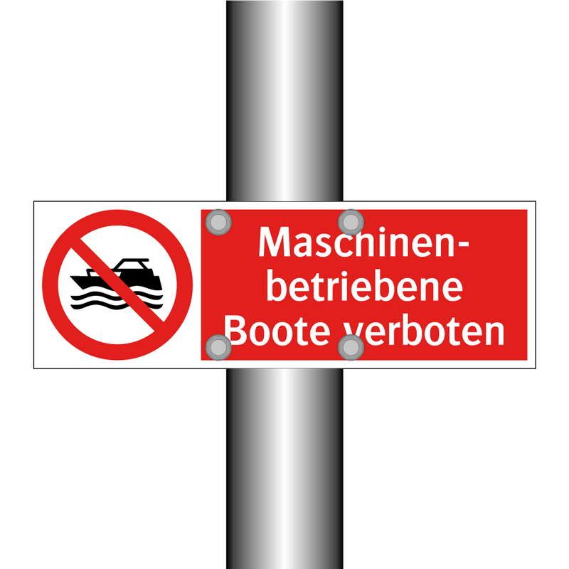 Maschinen- betriebene Boote verboten