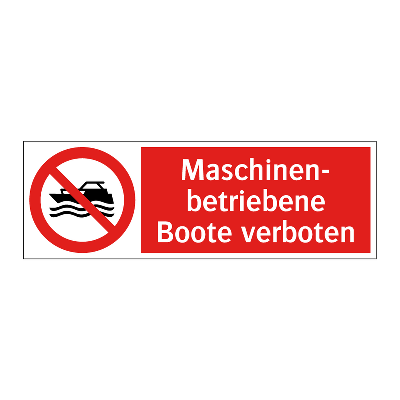 Maschinen- betriebene Boote verboten