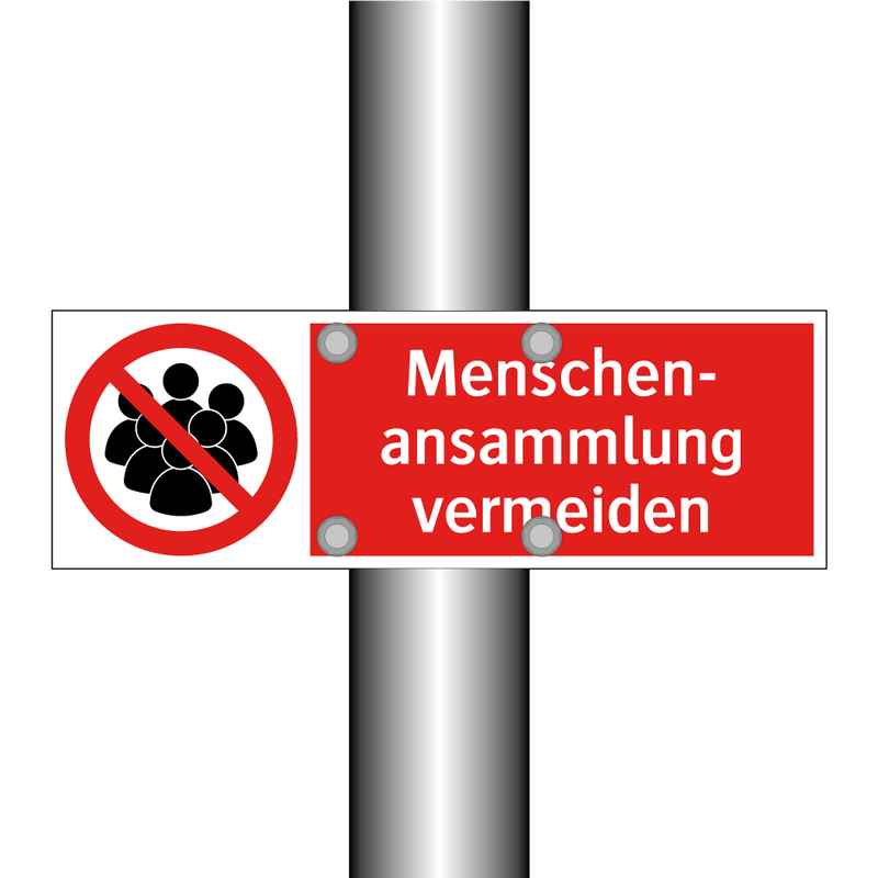 Menschen- ansammlung vermeiden