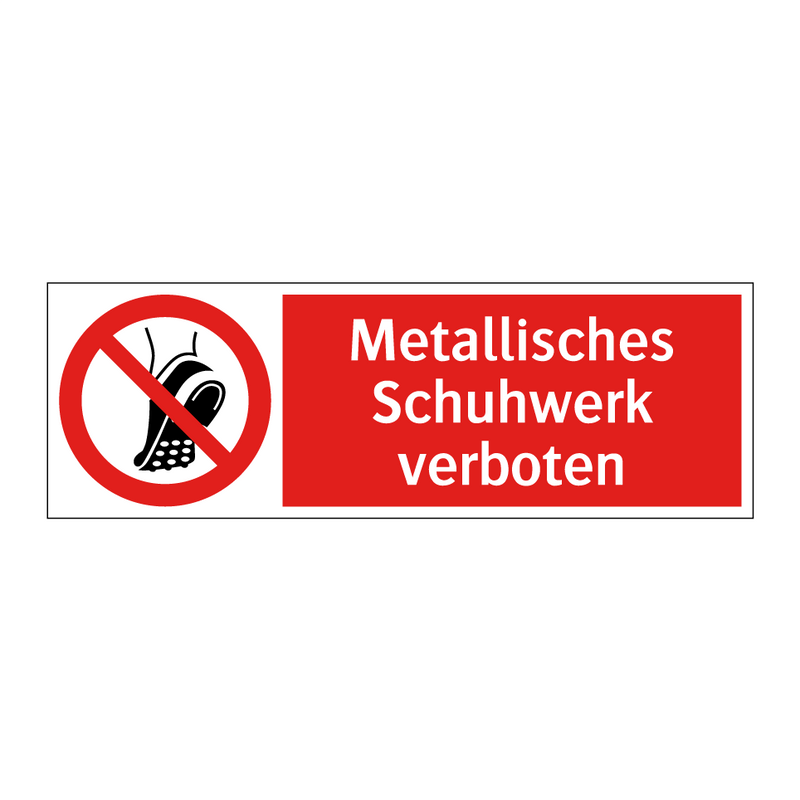 Metallisches Schuhwerk verboten