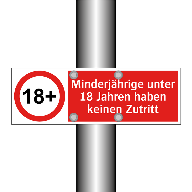Minderjährige unter 18 Jahren haben keinen Zutritt