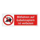 Mitfahren auf Gabelstaplern ist verboten