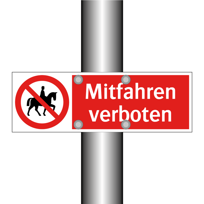 Mitfahren verboten