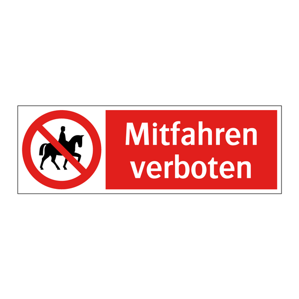 Mitfahren verboten