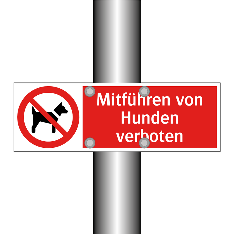 Mitführen von Hunden verboten