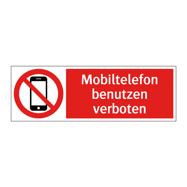 Mobiltelefon benutzen verboten
