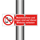 Mobiltelefone und Pager sind auf dieser Website verboten