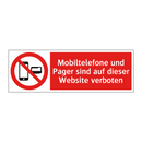 Mobiltelefone und Pager sind auf dieser Website verboten