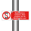 Mobiltelefone verboten. Bitte schalten Sie Ihr Mobiltelefon aus!