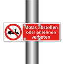 Mofas abstellen oder anlehnen verboten