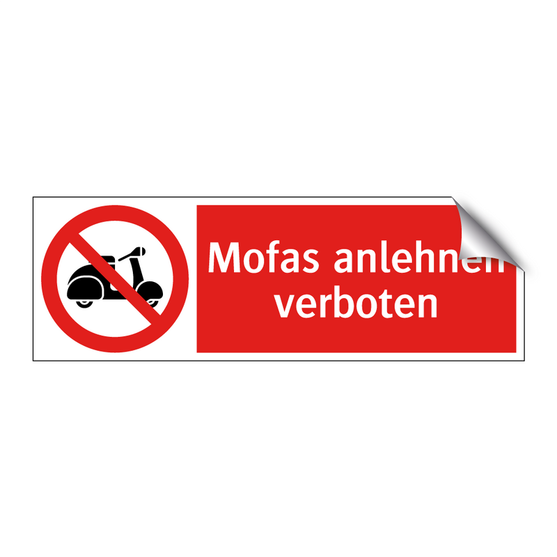 Mofas anlehnen verboten