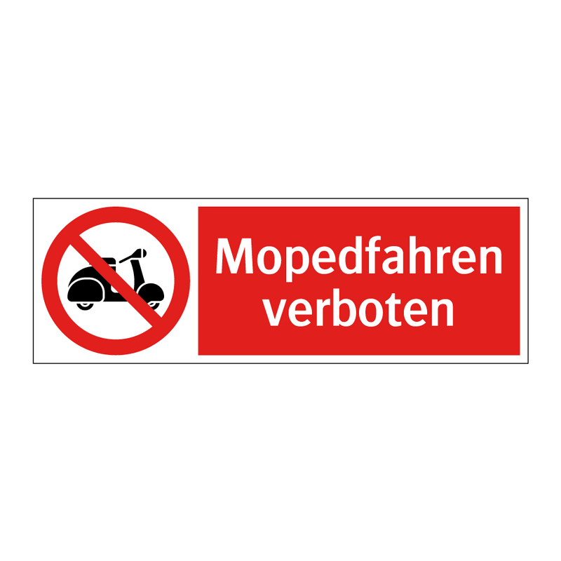 Mopedfahren verboten