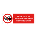 Motor nicht im Leerlauf laufen lassen, während geparkt