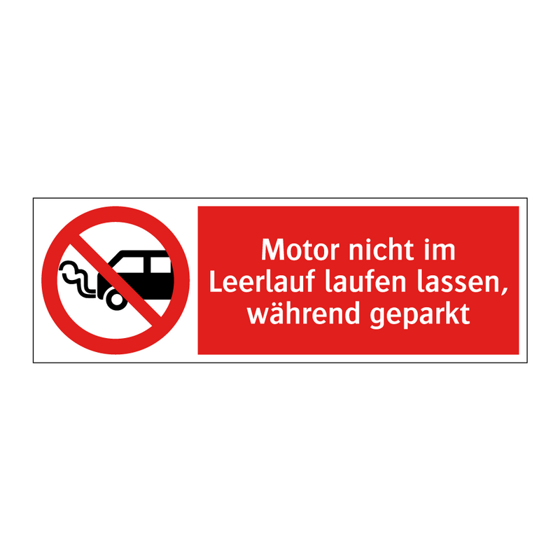 Motor nicht im Leerlauf laufen lassen, während geparkt