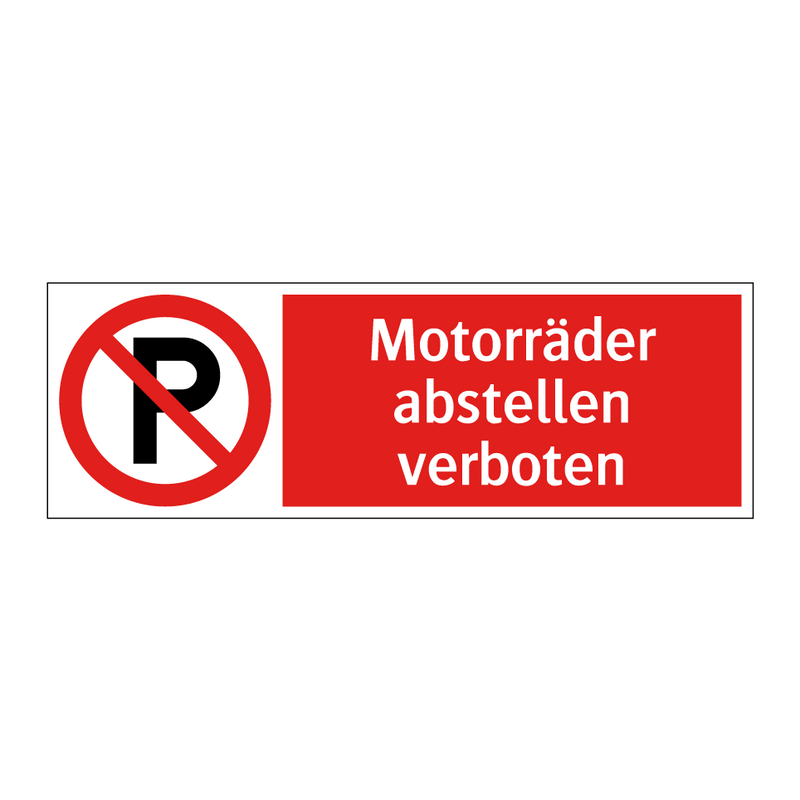 Motorräder abstellen verboten