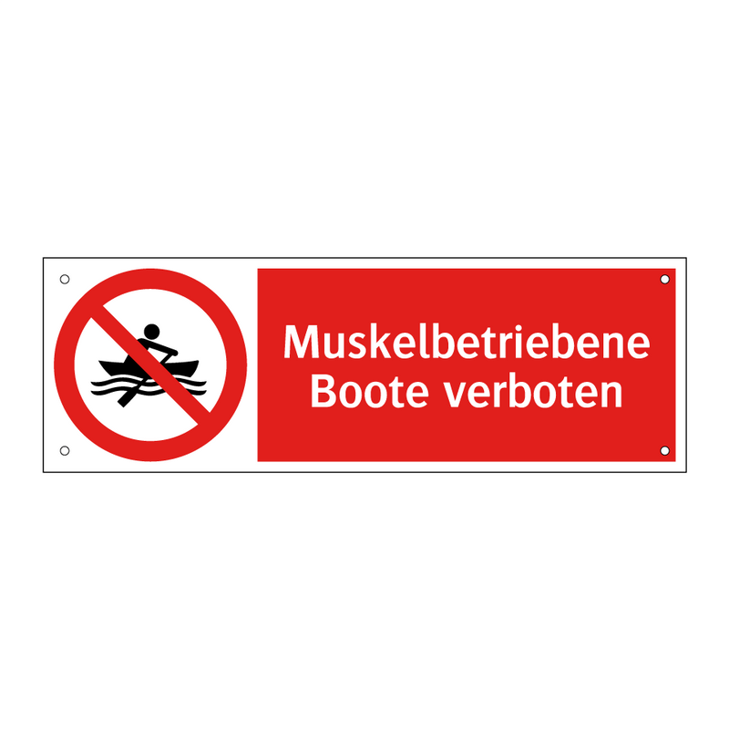 Muskelbetriebene Boote verboten
