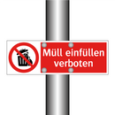 Müll einfüllen verboten
