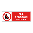 Müll hinterlassen verboten