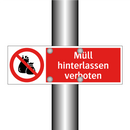 Müll hinterlassen verboten