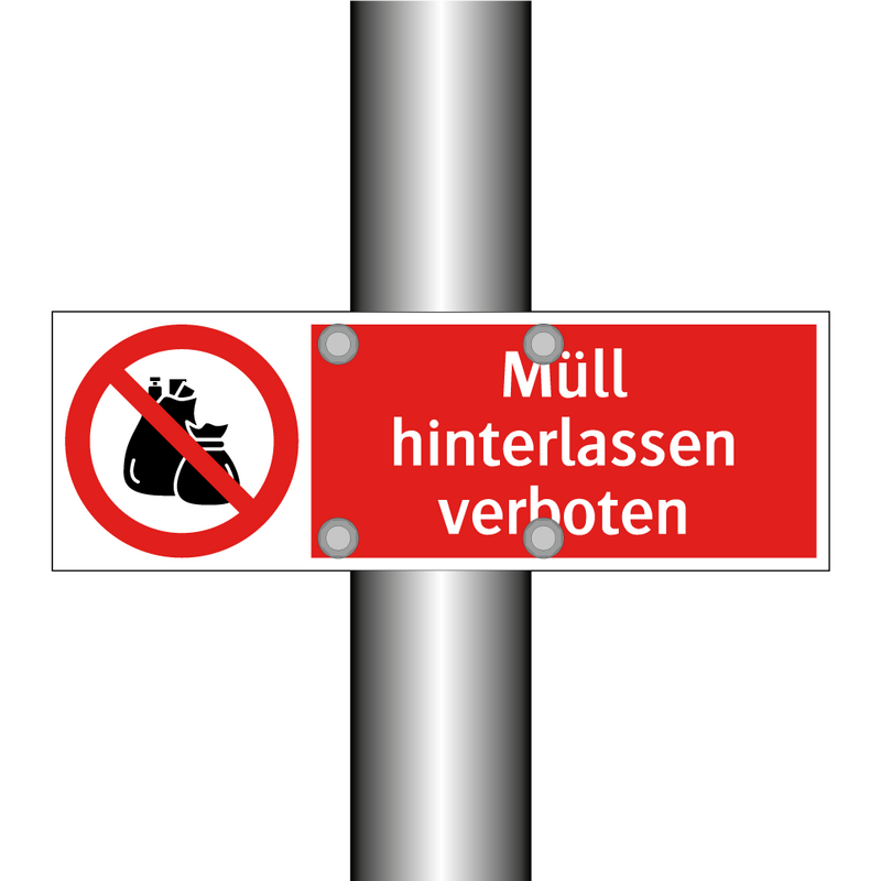 Müll hinterlassen verboten