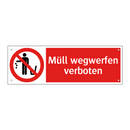 Müll wegwerfen verboten