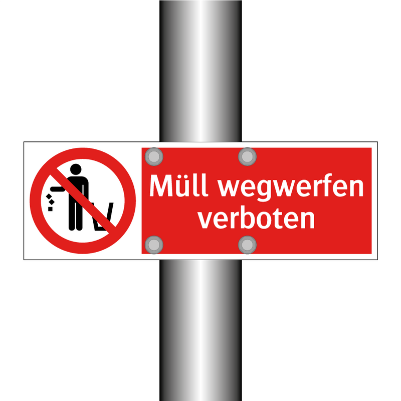 Müll wegwerfen verboten