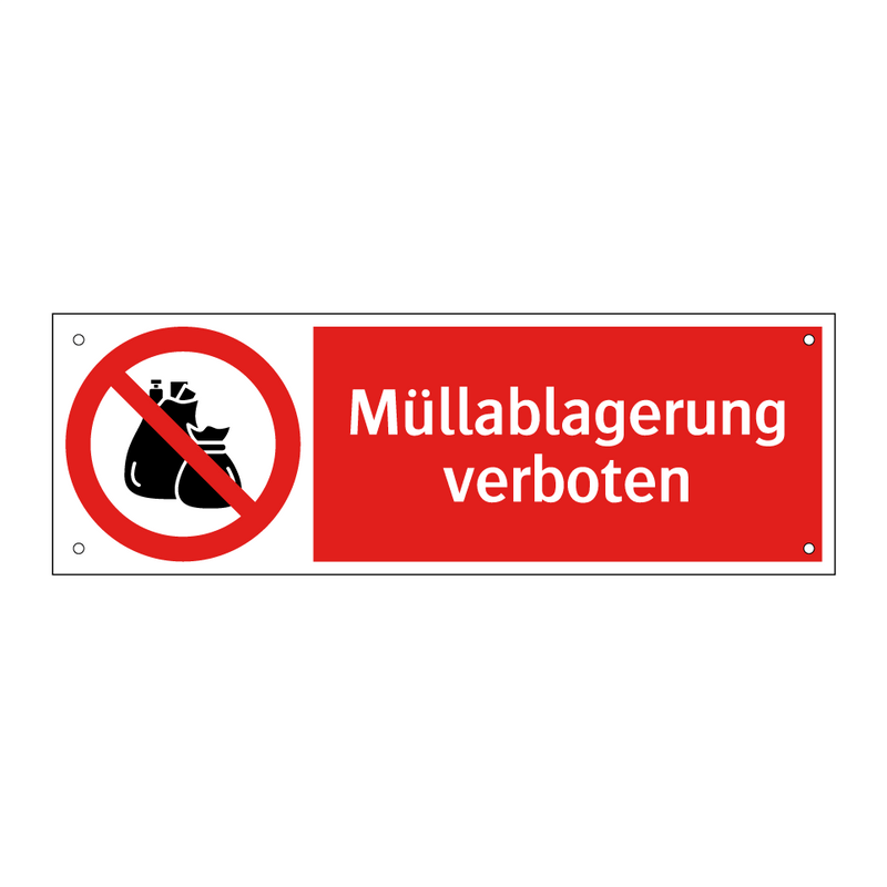 Müllablagerung verboten