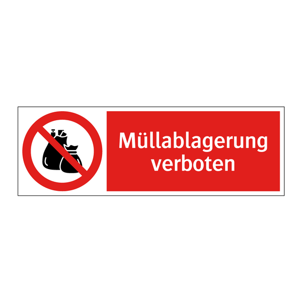 Müllablagerung verboten