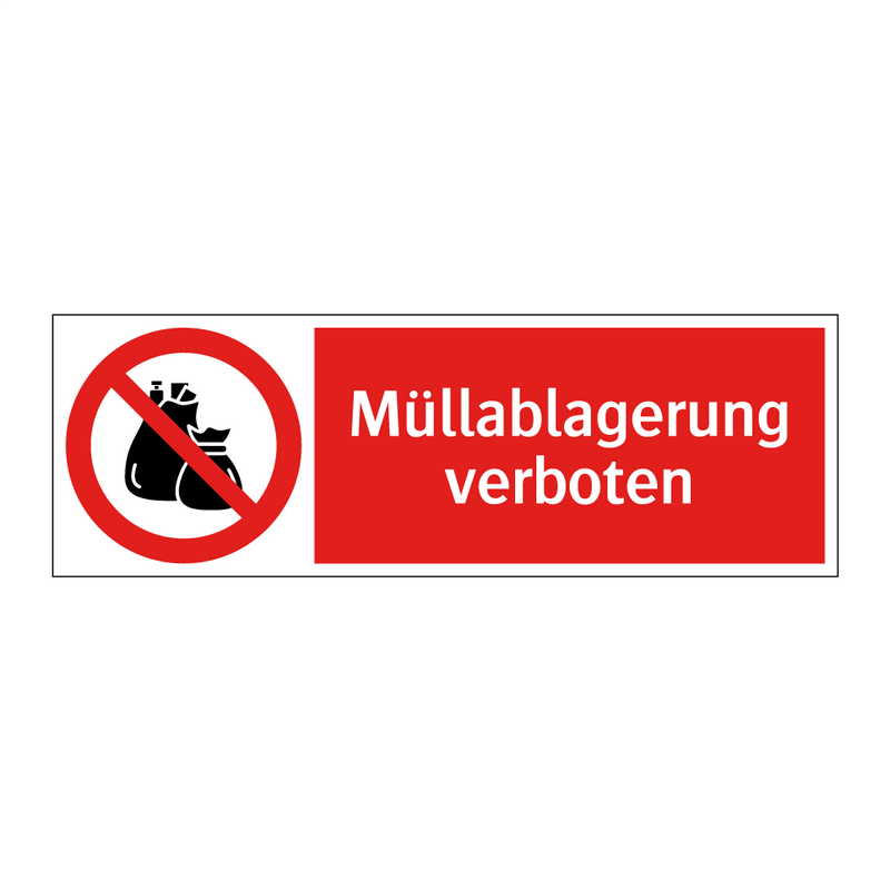 Müllablagerung verboten