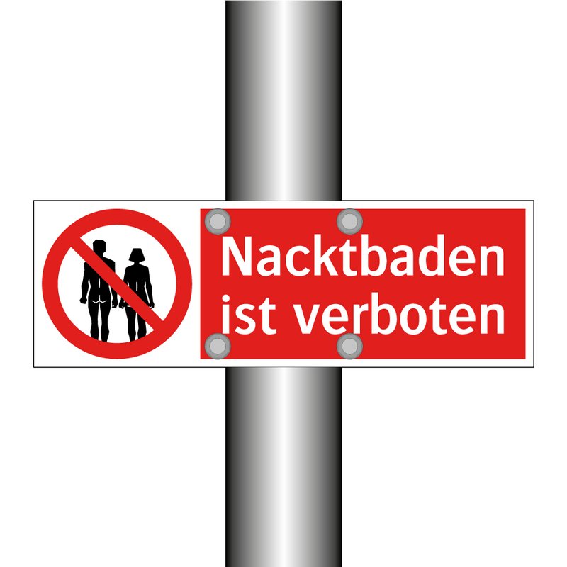 Nacktbaden ist verboten