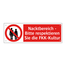 Nacktbereich - Bitte respektieren Sie die FKK-Kultur