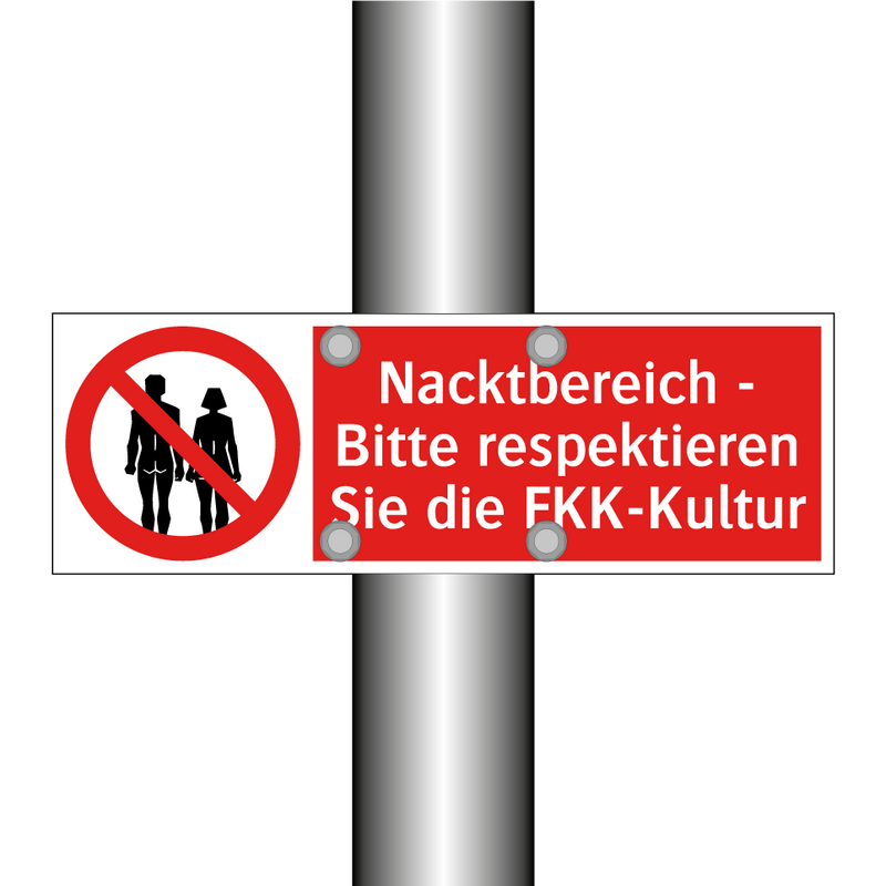 Nacktbereich - Bitte respektieren Sie die FKK-Kultur