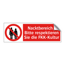 Nacktbereich - Bitte respektieren Sie die FKK-Kultur