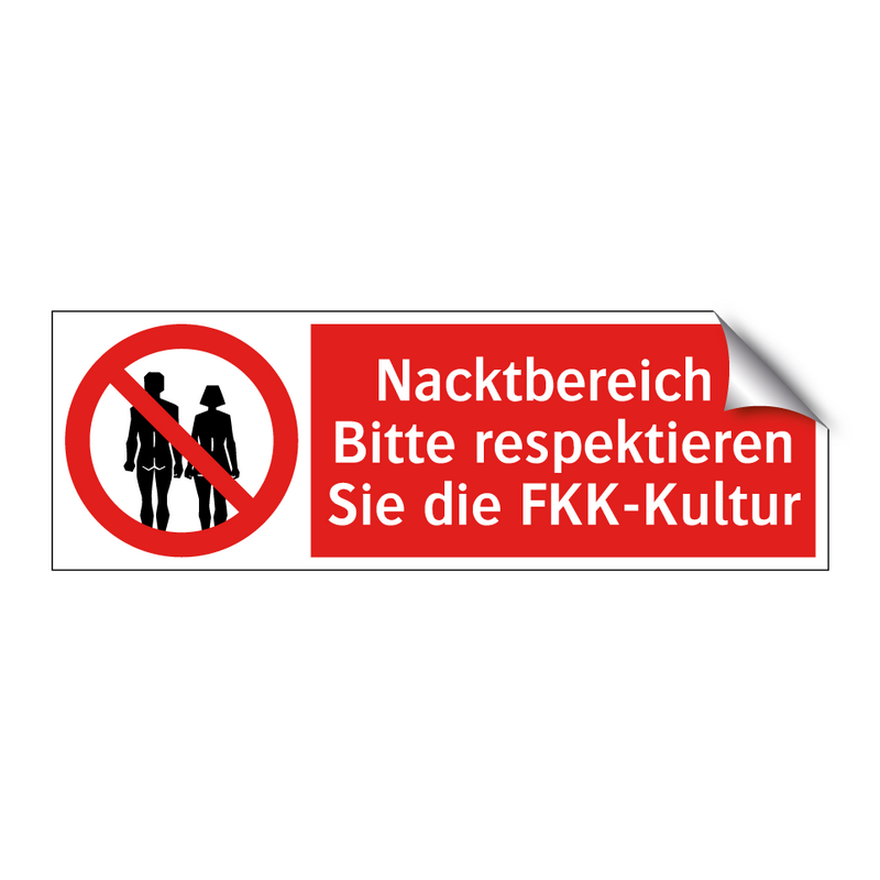 Nacktbereich - Bitte respektieren Sie die FKK-Kultur
