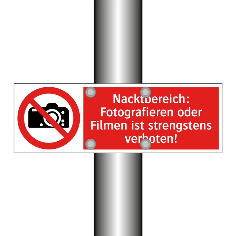 Nacktbereich: Fotografieren oder Filmen ist strengstens verboten!
