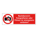 Nacktbereich: Fotografieren oder Filmen ist strengstens verboten!