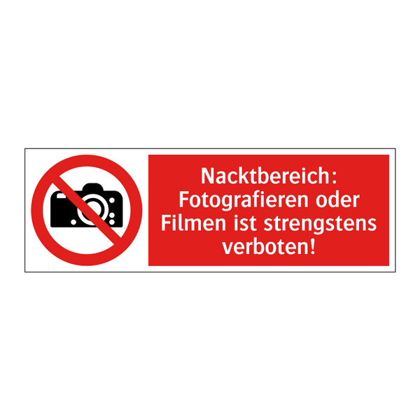 Nacktbereich: Fotografieren oder Filmen ist strengstens verboten!