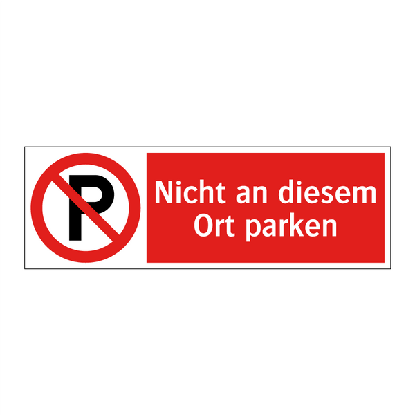 Nicht an diesem Ort parken