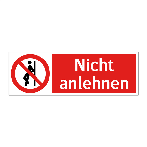 Nicht anlehnen