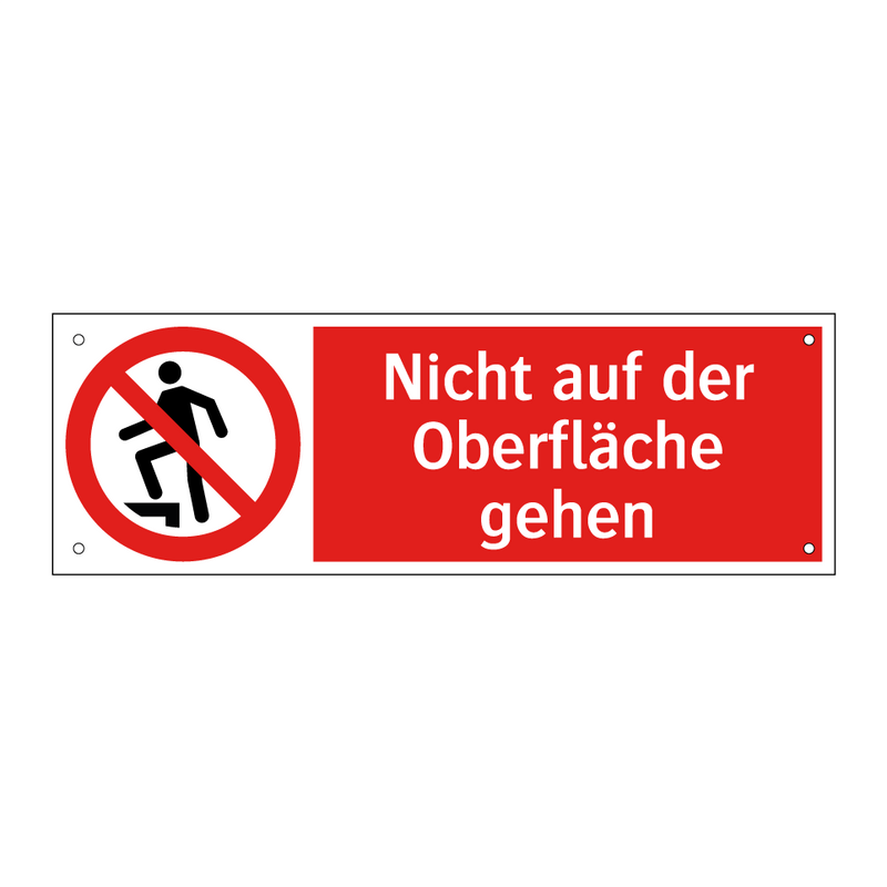 Nicht auf der Oberfläche gehen