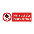 Nicht auf der Treppe rennen